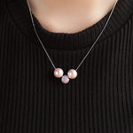 Load image into Gallery viewer, SO SEOUL Elegant Rosaline Swarovski® Crystal Pearl Stud Earrings and Pendant Necklace Jewelry Set