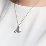 Load image into Gallery viewer, SO SEOUL White Austrian Crystal Alphabet Letter Pendant Necklaces - Personalized A to Z