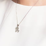 Load image into Gallery viewer, SO SEOUL White Austrian Crystal Alphabet Letter Pendant Necklaces - Personalized A to Z