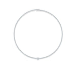 Load image into Gallery viewer, SO SEOUL Athena Elegant Cubic Zirconia Choker with Round, Heart, and Blossom Charms – Spiral Spring Open-End Design