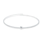 Load image into Gallery viewer, SO SEOUL Athena Elegant Cubic Zirconia Choker with Round, Heart, and Blossom Charms – Spiral Spring Open-End Design