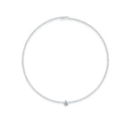 Load image into Gallery viewer, SO SEOUL Athena Elegant Cubic Zirconia Choker with Round, Heart, and Blossom Charms – Spiral Spring Open-End Design