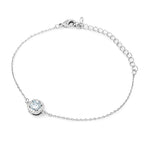Load image into Gallery viewer, SO SEOUL Halo Cushion Cut Square Shaped Diamond Simulant Cubic Zirconia Adjustable Bracelet