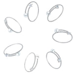 Load image into Gallery viewer, SO SEOUL Everleigh Solitaire White Pearl Diamond Simulant Cubic Zircon Adjustable Open-End Bangle