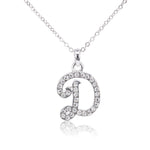 Load image into Gallery viewer, SO SEOUL White Austrian Crystal Alphabet Letter Pendant Necklaces - Personalized A to Z