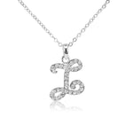 Load image into Gallery viewer, SO SEOUL White Austrian Crystal Alphabet Letter Pendant Necklaces - Personalized A to Z