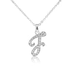 Load image into Gallery viewer, SO SEOUL White Austrian Crystal Alphabet Letter Pendant Necklaces - Personalized A to Z