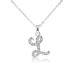 Load image into Gallery viewer, SO SEOUL White Austrian Crystal Alphabet Letter Pendant Necklaces - Personalized A to Z