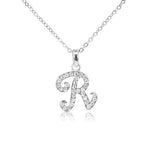 Load image into Gallery viewer, SO SEOUL White Austrian Crystal Alphabet Letter Pendant Necklaces - Personalized A to Z