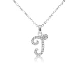 Load image into Gallery viewer, SO SEOUL White Austrian Crystal Alphabet Letter Pendant Necklaces - Personalized A to Z