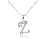 Load image into Gallery viewer, SO SEOUL White Austrian Crystal Alphabet Letter Pendant Necklaces - Personalized A to Z