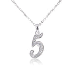 Load image into Gallery viewer, SO SEOUL Lucky Number Series - Austrian White Crystal Numerical Pendant Necklaces (1-9)