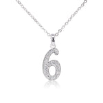 Load image into Gallery viewer, SO SEOUL Lucky Number Series - Austrian White Crystal Numerical Pendant Necklaces (1-9)