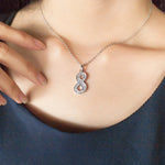 Load image into Gallery viewer, SO SEOUL Lucky Number Series - Austrian White Crystal Numerical Pendant Necklaces (1-9)