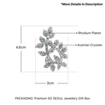 Load image into Gallery viewer, SO SEOUL Leilani Tree of Life Nature Leaf Aurore Boreale Austrian Crystal Rollover Clasp Brooch