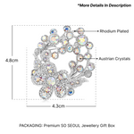 Load image into Gallery viewer, SO SEOUL Leilani Flower Bouquet Aurore Boreale Austrian Crystal Rollover Clasp Brooch