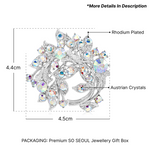 Load image into Gallery viewer, SO SEOUL Leilani Oversized Flower Bouquet Aurore Boreale Austrian Crystal Rollover Clasp Brooch