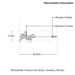 Load image into Gallery viewer, SO SEOUL Graceful Lifelong Ribbon Bow Aurore Boreale Austrian Crystal Metal Lapel Pin Brooch