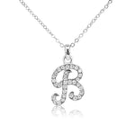 Load image into Gallery viewer, SO SEOUL White Austrian Crystal Alphabet Letter Pendant Necklaces - Personalized A to Z