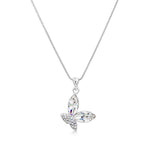 Load image into Gallery viewer, SO SEOUL Caria Butterfly Necklace – Moonlight or Montana Swarovski® Crystal Rhodium Chain,?3?Lengths