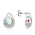 Load image into Gallery viewer, SO SEOUL Enchanted Teardrop Aurore Boreale or Montana Swarovski® Crystal Pierced Stud Earrings