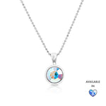 Load image into Gallery viewer, SO SEOUL Bella Swarovski® Crystal Necklace – Rhodium Plated, 45/55/66cm, AB/Light Sapphire