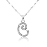 Load image into Gallery viewer, SO SEOUL White Austrian Crystal Alphabet Letter Pendant Necklaces - Personalized A to Z