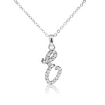 Load image into Gallery viewer, SO SEOUL White Austrian Crystal Alphabet Letter Pendant Necklaces - Personalized A to Z