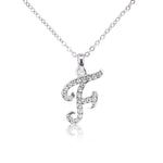 Load image into Gallery viewer, SO SEOUL White Austrian Crystal Alphabet Letter Pendant Necklaces - Personalized A to Z