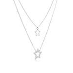 Load image into Gallery viewer, SO SEOUL Stellar Grace - Double-Star Diamond Simulant Necklace and Earrings Set