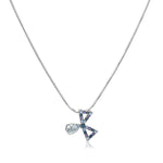 Load image into Gallery viewer, SO SEOUL Windmill Charm Blue Swarovski® Crystal Pendant Necklace and Stud Earrings Set