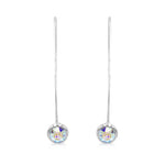 Load image into Gallery viewer, SO SEOUL Bella Aurore Boreale or Light Sapphire Shimmer Swarovski® Crystal Fancy Earwire Earrings