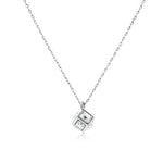 Load image into Gallery viewer, SO SEOUL Sequoia Cubie Cube 3D Rubik Cube White Square Swarovski® Crystal Pendant Chain Necklace