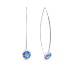 Load image into Gallery viewer, SO SEOUL Bella Aurore Boreale or Light Sapphire Shimmer Swarovski® Crystal Fancy Earwire Earrings