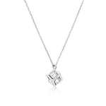 Load image into Gallery viewer, SO SEOUL Sequoia Cubie Cube 3D Rubik Cube White Square Swarovski® Crystal Pendant Chain Necklace