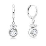 Load image into Gallery viewer, SO SEOUL Callista Perfume Bottle Design Diamond Simulant Cubic Zirconia Drop Hoop Earrings and Pendant Necklace Set