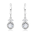 Load image into Gallery viewer, SO SEOUL Callista Perfume Bottle Design Diamond Simulant Cubic Zirconia Drop Hoop Earrings and Pendant Necklace Set