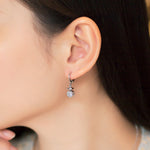 Load image into Gallery viewer, SO SEOUL Callista Perfume Bottle Design Diamond Simulant Cubic Zirconia Drop Hoop Earrings and Pendant Necklace Set