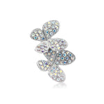 Load image into Gallery viewer, SO SEOUL Caria Double 2D Butterfly Aurore Boreale Crystal Rollover Clasp Brooch-Gift for Mums