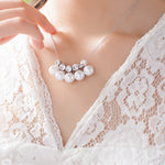 Load image into Gallery viewer, SO SEOUL Timeless Elegance Swarovski® White Crystal Pearl Necklace and Stud Earrings Set