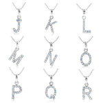 Load image into Gallery viewer, SO SEOUL Personalized Initial Alphabet Letter Aurore Boreale Swarovski® Crystal Pendant Necklace