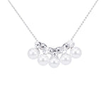 Load image into Gallery viewer, SO SEOUL Timeless Elegance Swarovski® White Crystal Pearl Necklace and Stud Earrings Set