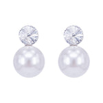 Load image into Gallery viewer, SO SEOUL Timeless Elegance Swarovski® White Crystal Pearl Necklace and Stud Earrings Set