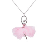 Load image into Gallery viewer, SO SEOUL Ballerina Dancer Ballet Austrian Crystal Organza Dress Pendant Long Necklace-Gift for Girls