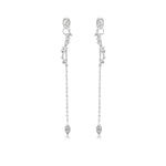Load image into Gallery viewer, SO SEOUL 'S' Shaped Diamond Simulant Chain Dangle Stud Earrings