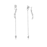 Load image into Gallery viewer, SO SEOUL 'S' Shaped Diamond Simulant Chain Dangle Stud Earrings