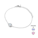 Load image into Gallery viewer, SO SEOUL Halo Cushion Cut Square Shaped Diamond Simulant Cubic Zirconia Adjustable Bracelet