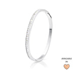 Load image into Gallery viewer, SO SEOUL Allista Classic Single Band One Row Square Diamond Simulant Cubic Zircon Side Hinged Bangle
