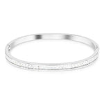 Load image into Gallery viewer, SO SEOUL Allista Classic Single Band One Row Square Diamond Simulant Cubic Zircon Side Hinged Bangle