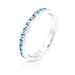 Load image into Gallery viewer, SO SEOUL Chiara Classic Ring with Aurore Boreale, Pink, and Blue Austrian Crystal Encrusted Single Row Band